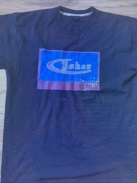 Other - Dark Blue Graphic Tee with Center Logo